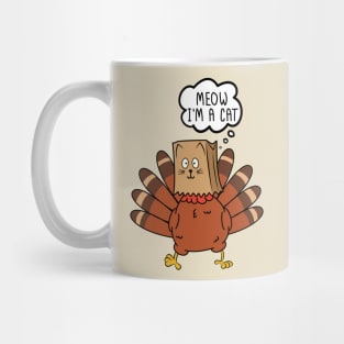 Meow I'm a Cat Funny Turkey Fake Cat Mug